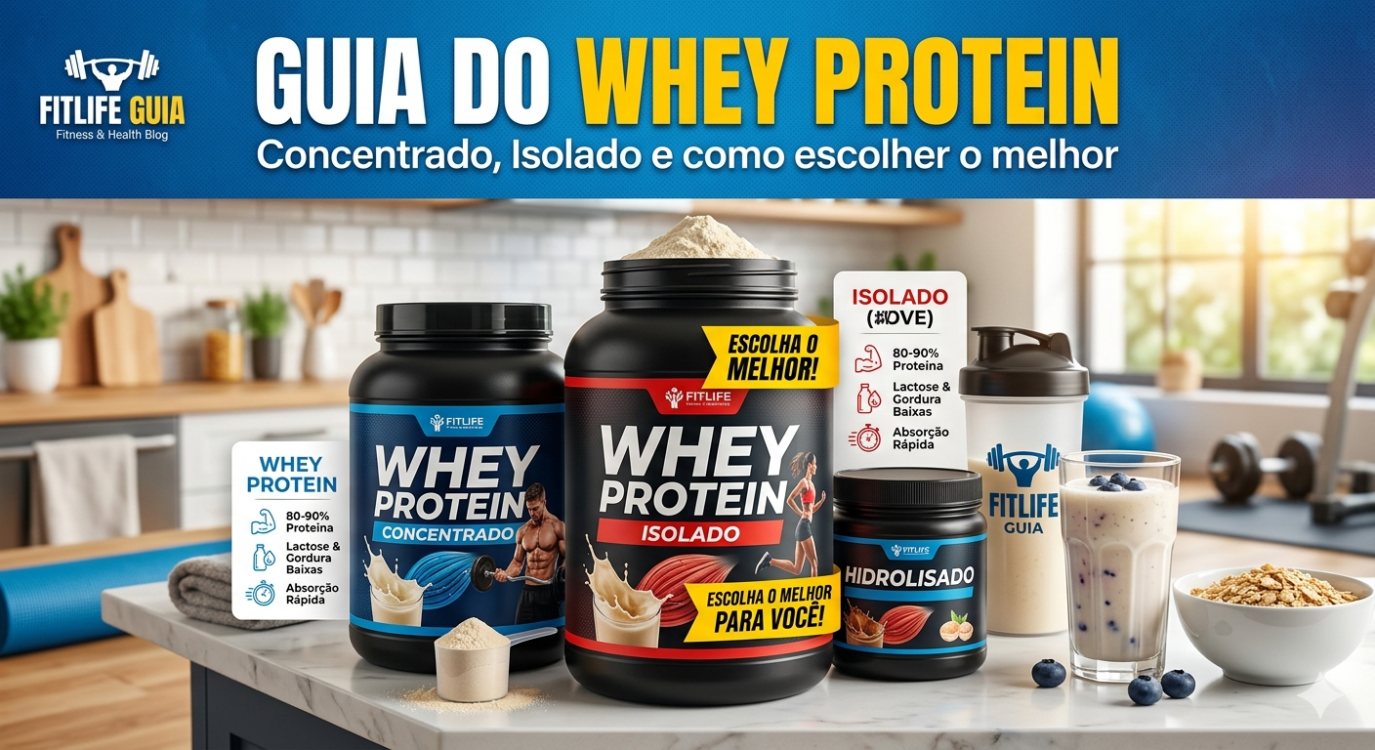 Guia do Whey Protein: Concentrado, Isolado e como escolher o melhor