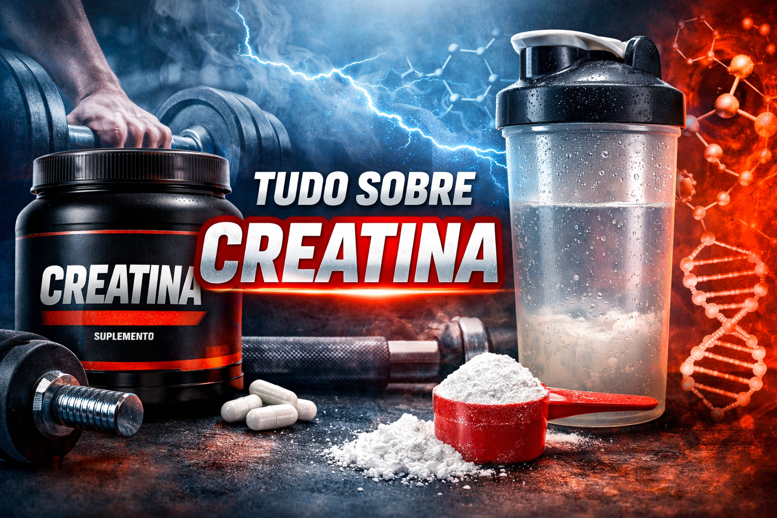 Suplemento de creatina : Benefícios, Dosagem e Mitos